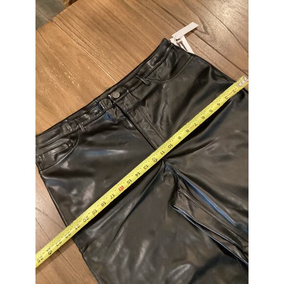 Joie Black Faux Leather Pants Limited Edition Size 16 NWT - Picture 6 of 10
